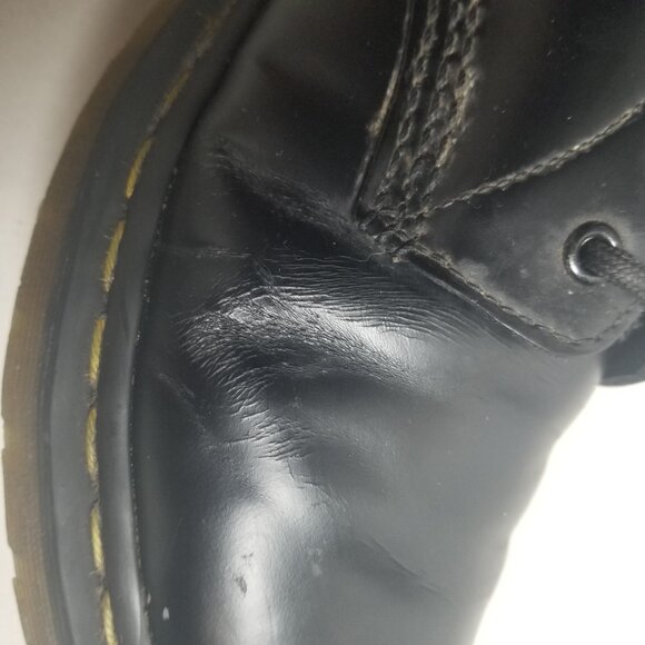 Dr. Martens 1460 Smooth Leather Grunge Goth Combat Black  Boots Sz W 10  M 9 - Picture 12 of 13